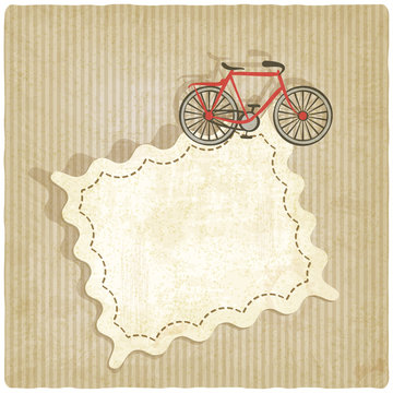 retro background with bicycle