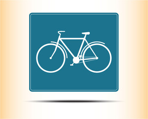 Bicycle icon. Single flat color icon. Vector illustration