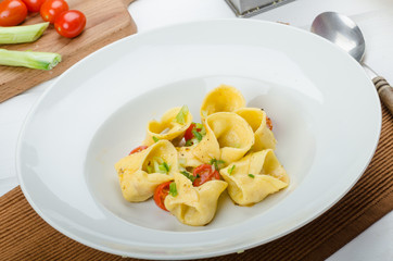 Homemade tortellini