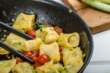 Homemade tortellini