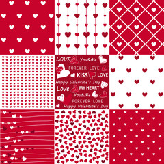 Seamless patterns Valentine's Day - 76125643