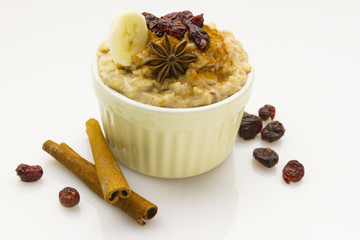 porridge with garnish