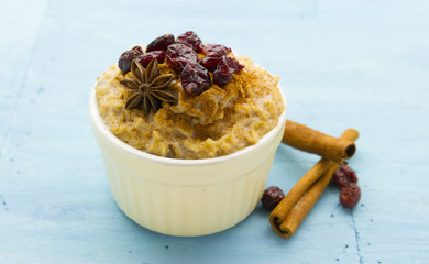 porridge with garnish