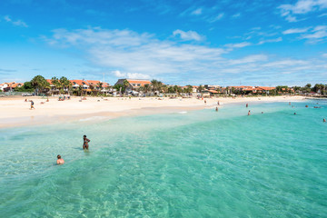 Fototapeta premium Plaża Santa Maria w Sal Cape Verde - Cabo Verde