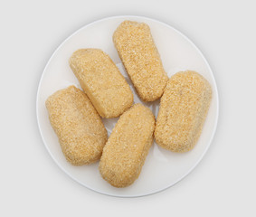croquettes on a white plate