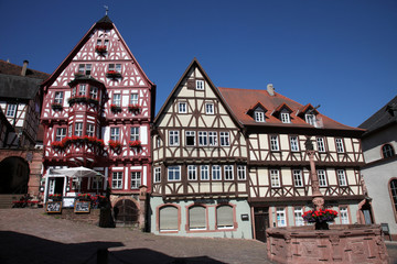 Half-timbered old houses in Miltenberg, Germany