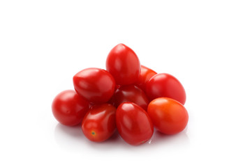 cherry tomatoes isolated on white background.