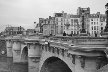 Fototapeta na wymiar Bridge Pont Neuf across the Seine.