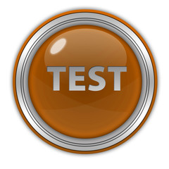 Test  circular icon on white background