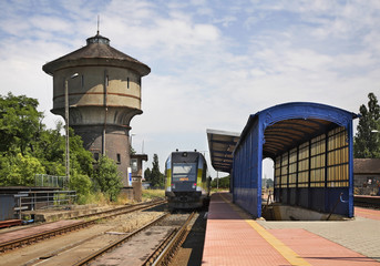 Railway station in Kostrzyn nad Odra. Poland