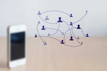 Blurred mobile phone