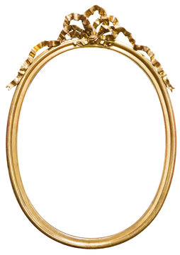 empty old golden picture frame