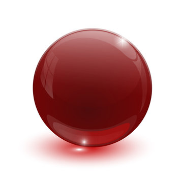 Ruby Glassy Ball