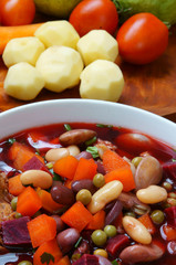 Vietnamese food, vegetable soup