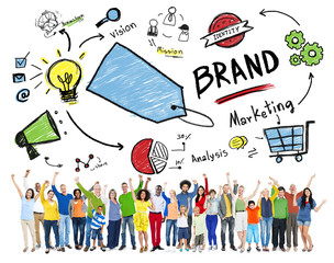 Diverse People Celebration Marketing Brand Concept