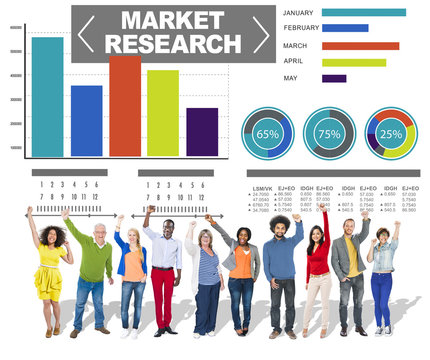 Market Research Business Percentage Research Marketing Concept