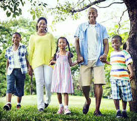 African Family Happiness Holiday Vacation Activity Concept