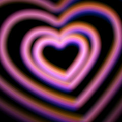 Heart card with colorful aberrations