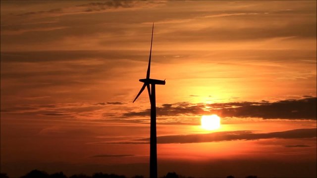 Windenergie,  Windkraft, Strom, Sonnenuntergang 