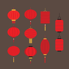 Fototapeta na wymiar Collection of Chinese lantern 