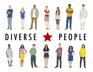 Fototapeta premium Group of People with Diverse People Concept