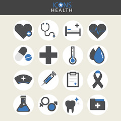 Vector of Health Hospital Flag Design Icons Symbol Concept