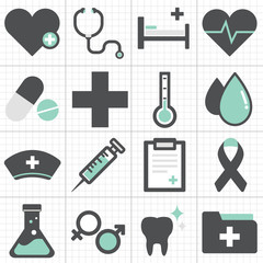 Vector of Health Hospital Flag Design Icons Symbol Concept