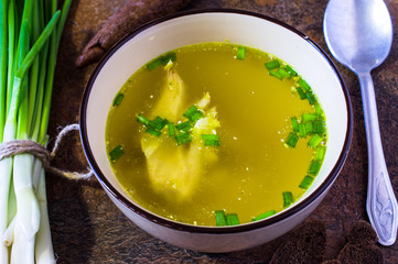 Chicken broth, soup