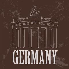 Germany landmarks. Retro styled image