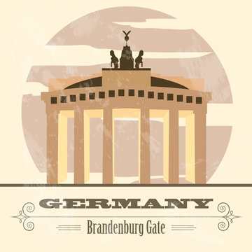 Germany landmarks. Retro styled image