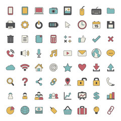 Mix Icons Social Media Finance Business Vector Concept