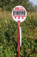 藪とバス停