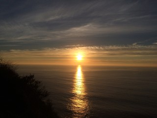 sunset at big sur