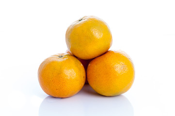 Orange fruit isolated on white