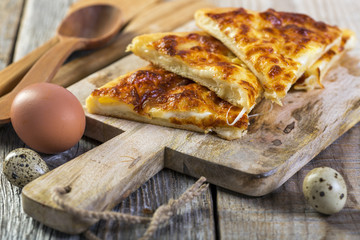 Georgian cheese pie - khachapuri.