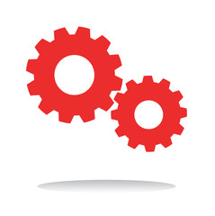 Vector of Flat Design Setting Setup Gear Icon Concept