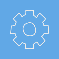 Vector of Flat Design Setting Setup Gear Icon Concept