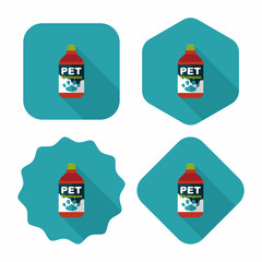 Pet shampoo flat icon with long shadow,eps10