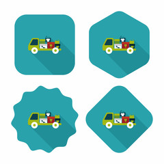 shopping freight transport flat icon with long shadow,eps10