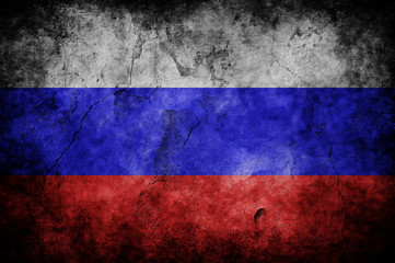 grunge flag of Russia