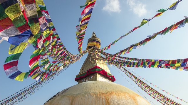 Timelapse Boudhanath Stupa in Kathmandu Nepal