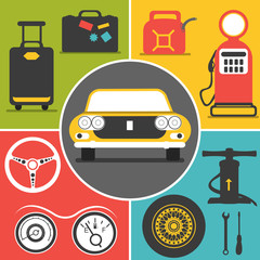 car travel icons