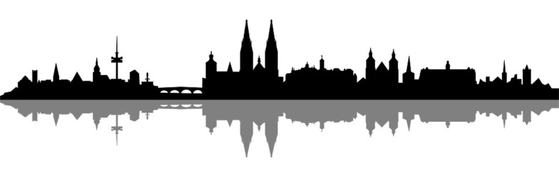 Fototapeta premium Skyline Regensburg