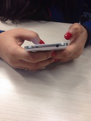 girl using mobile phone 