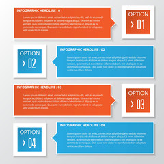 Vector business step paper chart and numbers banner design templ