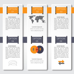 Infographic design on the grey background. Eps 10 vector file.