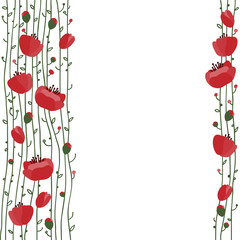Hand drawn flowers background.