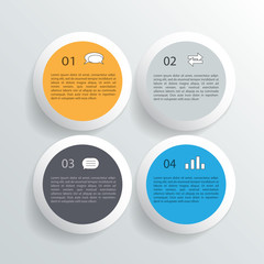 Modern business circle style options banner. Vector eps10