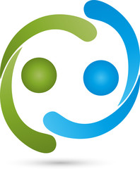 Logo, Menschen, Zwei Personen, Partnerschaft