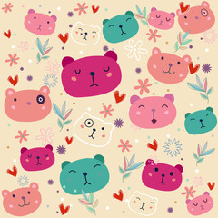 Bear pattern colorfull
